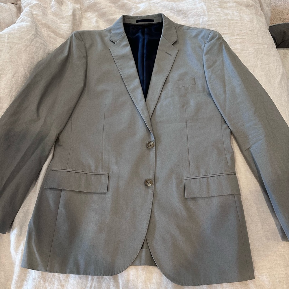 J Crew Ludlow Slim Gray 40R Jacket and Slim Fit Pants 34/40